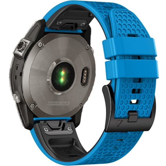 Silicone Strap for Garmin Fenix 7 / Forerunner 965 / 955 / 945 / 935, Blue / Black