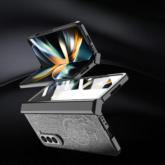 Case for Samsung Galaxy Z Fold 5 5G, Mechanical Legend, black