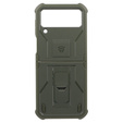 Armored Case for Samsung Galaxy Z Flip 4 5G, Dexnor Clip Holder, green