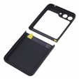 Case for Samsung Galaxy Z Flip5 5G, Aramid Fiber Cover, black