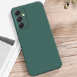 Case for Samsung Galaxy A15, Silicone Lite, dark green + 9H glass