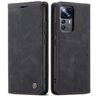 CASEME case for Xiaomi 12T / 12T Pro, Leather Wallet Case, black