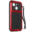 Love Mei Case for iPhone 14, armored with glass, red