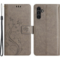 Flip case for Samsung Galaxy S23 FE, Butterfly, grey