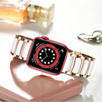 Bracelet Stainless for Apple Watch 1/2/3/4/5/6/7/8/SE/ULTRA (42/44/45/49 MM) - Rose Gold/White