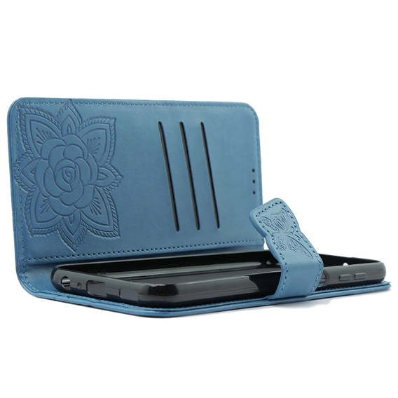Flip case for Samsung Galaxy S23 FE, Butterfly, blue