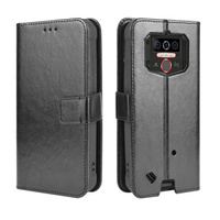 Flip case for Oukitel WP5, Crazy Horse Wallet, black