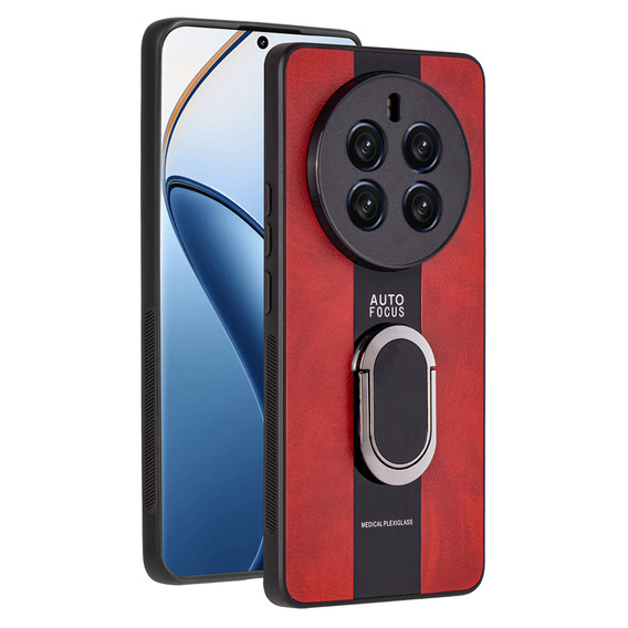 Case for Realme 12 Pro 5G / 12 Pro+ 5G, Leather Kickstand Ring, red