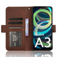 Flip case for Xiaomi Redmi A3, Card Slot, brown