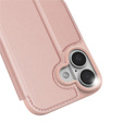 Dux Ducis case for iPhone 17, Skin Pro, with flap, with card slot, pink