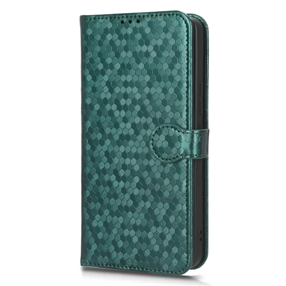 Flip case for Realme C71, Wallet Rhombus, green