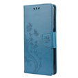 Flip case for Samsung Galaxy A12 / M12 / A12 2021, Butterfly, blue