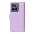 Flip case for Motorola Edge 50 Neo / Motorola ThinkPhone 25, Rhombus Crossbody Leather, purple