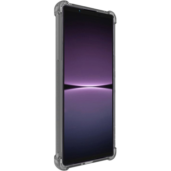 IMAK case for Sony Xperia 1 V, Dropproof, transparent / black