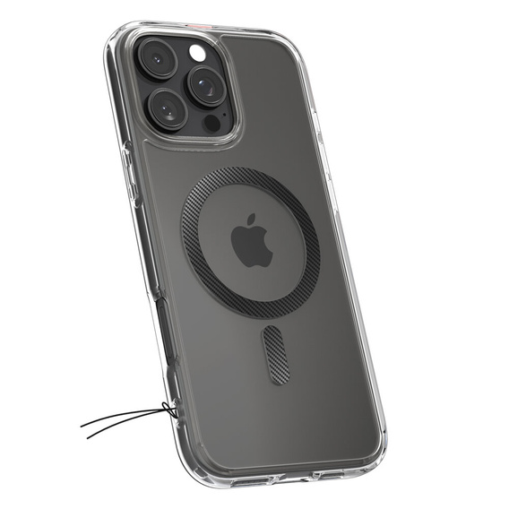 Spigen MagSafe Case for iPhone 16 Pro Max, Ultra Hybrid, transparent + 9H Tempered Glass