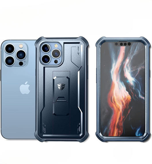 Armored case for iPhone 13 Pro Max, Dexnor Full Body, dark blue