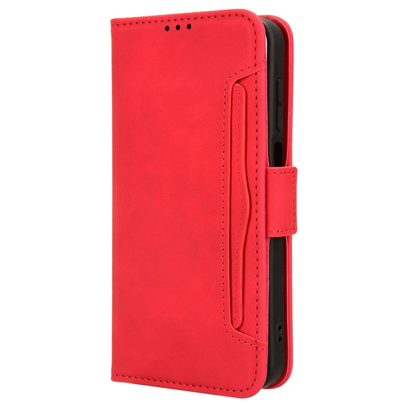 Flip case for Samsung Galaxy M15 5G, Card Slot, red