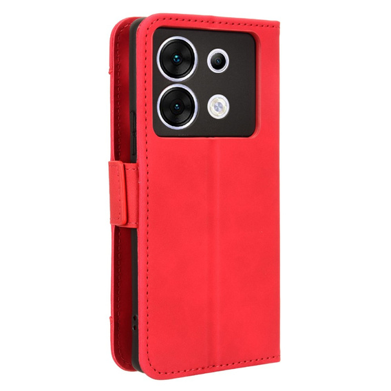 Flip case for Infinix Zero 30 5G, Card Slot, red