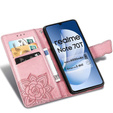 Flip case for Realme Note 70T 4G, Butterfly, pink rose gold