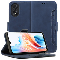 Flip case for Oppo A38 4G / Oppo A18 4G, Card Slot, blue