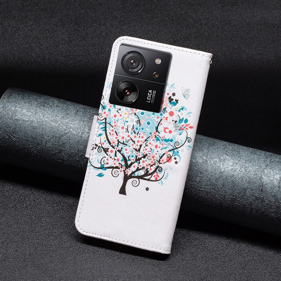 Flip case for Xiaomi 13T / 13T Pro / Redmi K60 Ultra, Wallet, colorful tree, white
