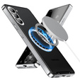 Camera Protection Case for Samsung Galaxy S23, CamShield MagSafe, transparent / silver