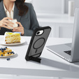 Case for iPhone 16E, Kickstand Matt Case, for MagSafe, black