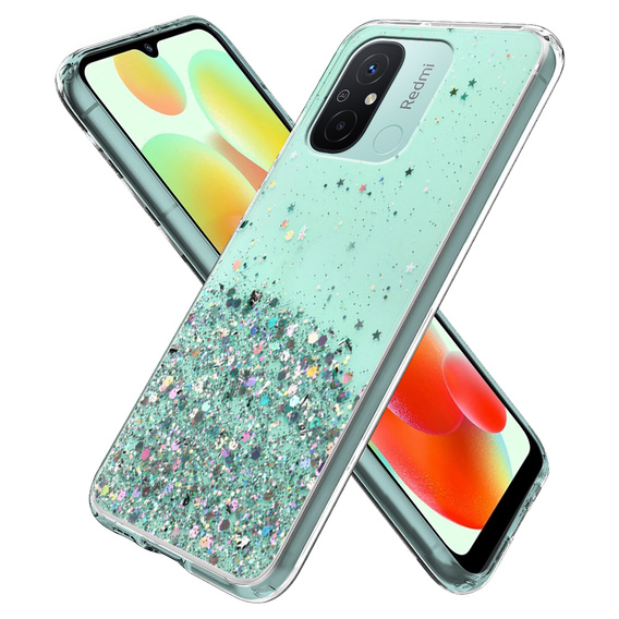 Case for Xiaomi Redmi 12C, Glittery, green