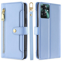 Flip case for Oppo Reno 11F 5G, Wallet Zipper Pocket, blue