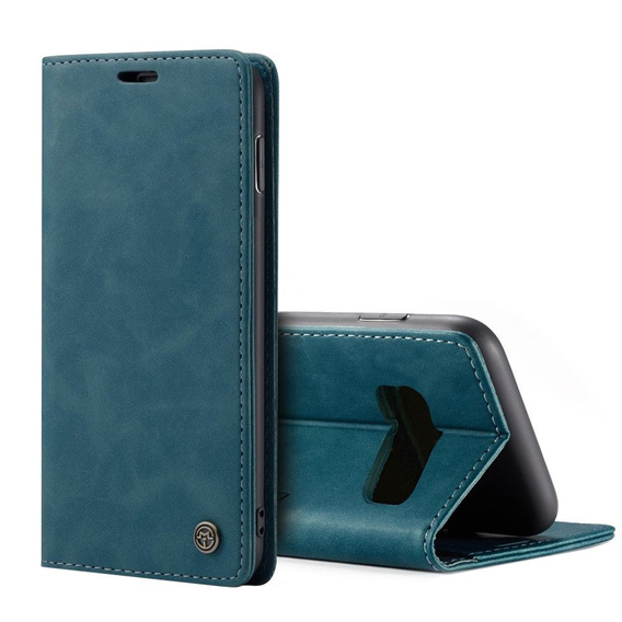 CASEME case for Samsung Galaxy S10 Plus, Leather Wallet Case, blue