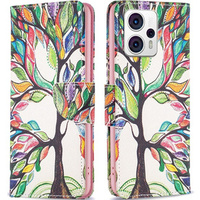 Flip case for Motorola Moto G53 5G / G23 / G13, Wallet, tree of life, white
