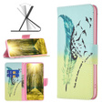 Flip case for Xiaomi Redmi Note 13 Pro 5G, Wallet, Feather blue / yellow