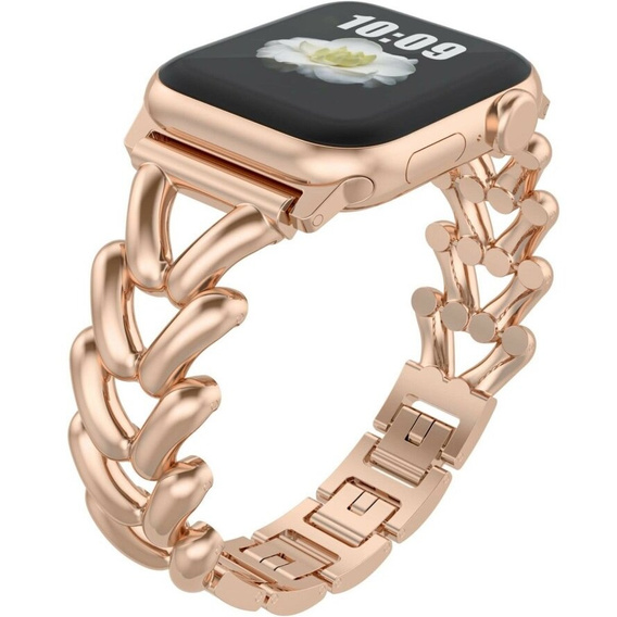 Bracelet for Apple Watch 1/2/3/4/5/6/7/8/SE 38/40/41MM, Pink rose gold