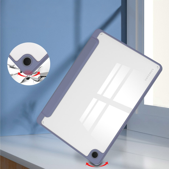 Case for Samsung Galaxy Tab A9+, Smartcase Hybrid, with stylus space, purple