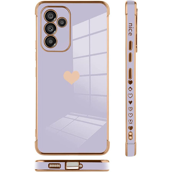 Case for Samsung Galaxy A34 5G, Electro heart, purple