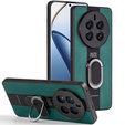 Case for Realme 12 Pro 5G / 12 Pro+ 5G, Leather Kickstand Ring, green