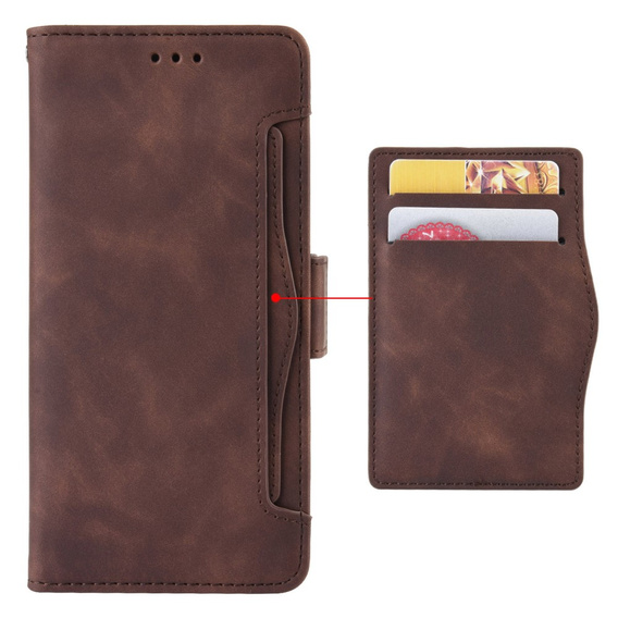 Flip case for Xiaomi Redmi Note 13 5G, Card Slot, brown