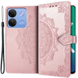 Flip case for Infinix Smart 7 HD 4G, Mandala, pink rose gold