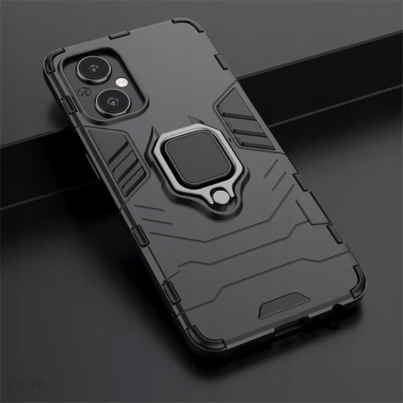 Case for Oppo Reno7 Lite, Kickstand Ring, black