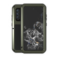 Love Mei Case for Samsung Galaxy S21 FE, armored with glass, green