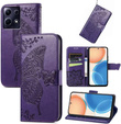 Flip case for Infinix Note 40 Pro, Butterfly, purple