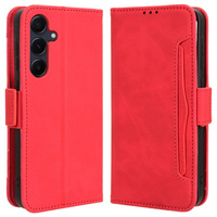 Flip case for Samsung Galaxy A35 5G, Card Slot, red