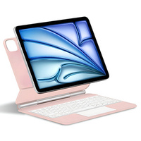 Keyboard Case for iPad Air 13" 2024, Magnetic Keyboard Touchpad, pink