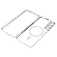 Magnetic Dual Glass MagSafe case for Samsung Galaxy S22, silver