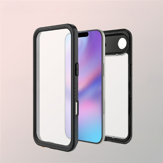 Case for iPhone Air, IP68 waterproof Redpepper, black