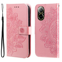 Flip case for Realme C67, Mandala, pink rose gold