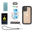 IP68 Waterproof Case for iPhone 12 Pro, Redpepper, black