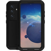 Love Mei Case for Samsung Galaxy S24, armored with glass, black