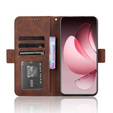 Flip case for Oppo Reno 13 Pro, Card Slot, brown