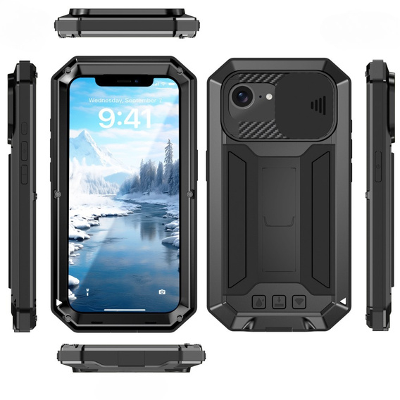 Armored case for iPhone 16E, R-JUST, black